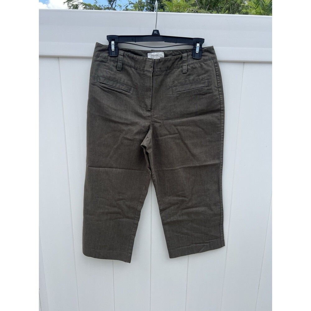 Woman's Dress Barn Capri Dress Pants Size 8 Forest Green 30x20